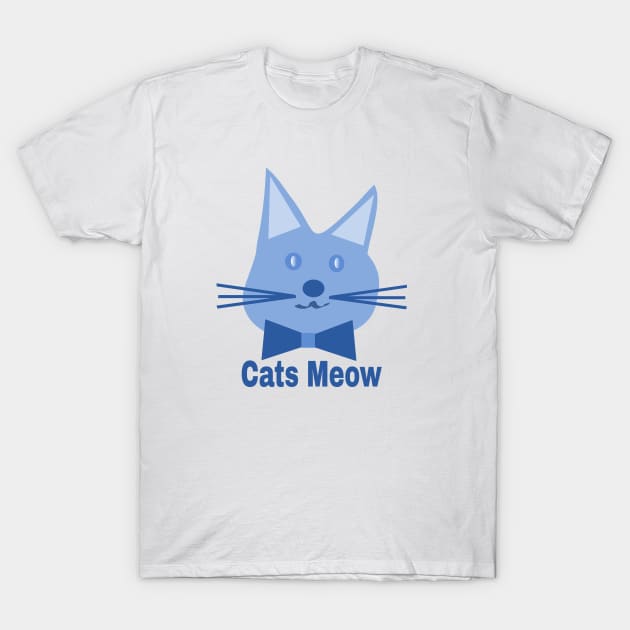 Blue Silly Cat -- The Cats Meow T-Shirt by YayYolly